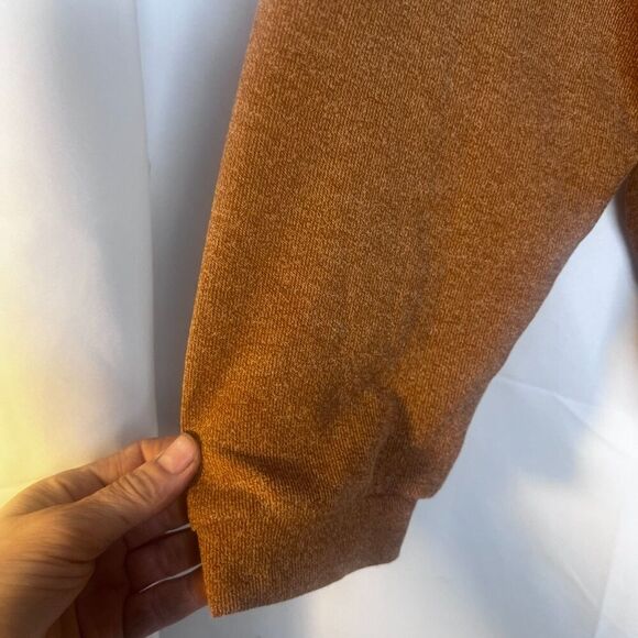 Wishlist Rusty Orange Vneck Button Detail Boxy Oversized Slouchy Sweater Sz M/L - Picture 8 of 11